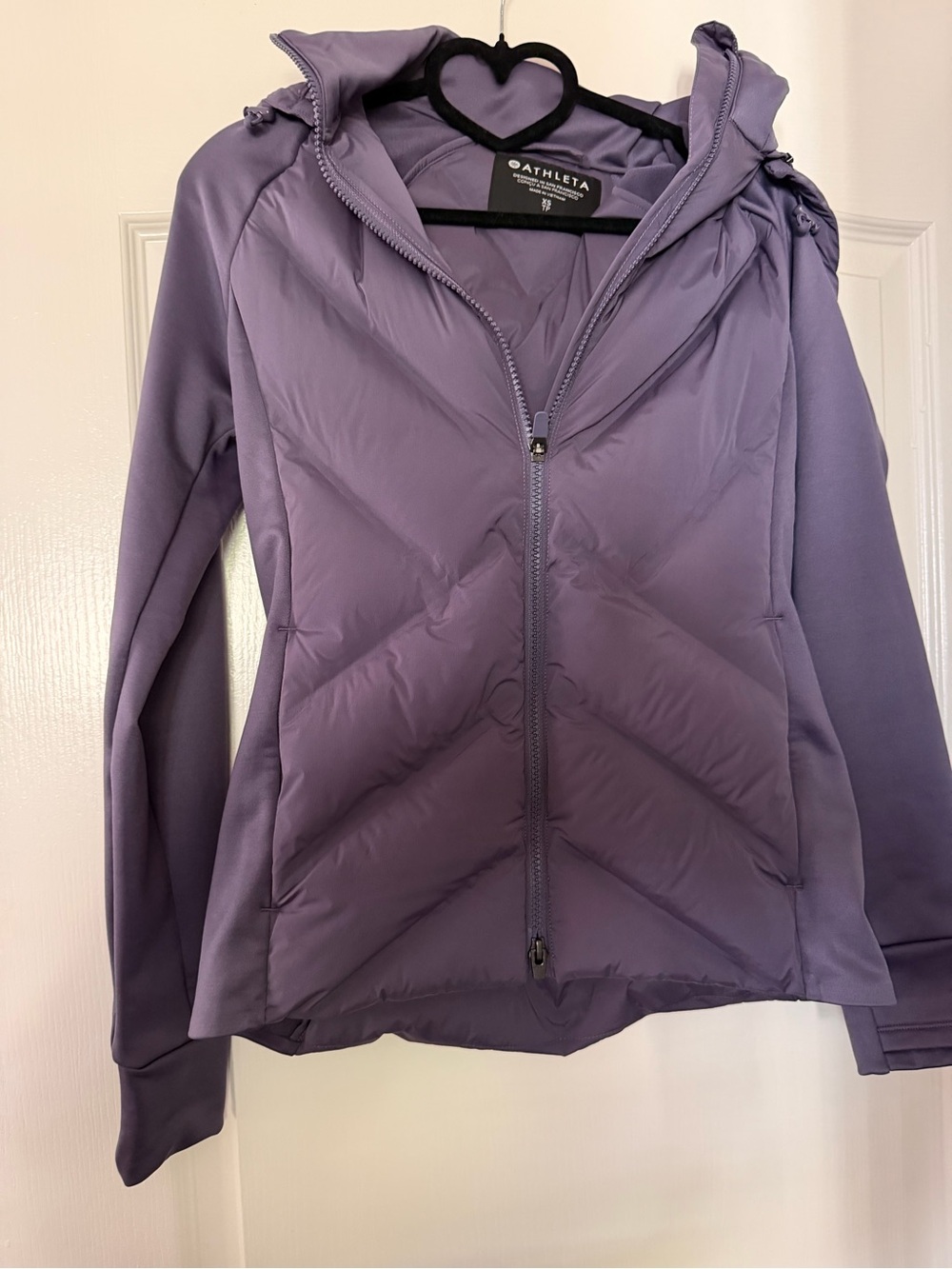 Athleta Lavender Hooded Puffer Jacket - Soft Lilac